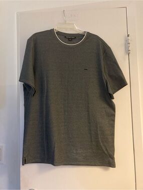 Men’s Michael Kors Grey Dressy Short Sleeve Crew Neck T Shirt M